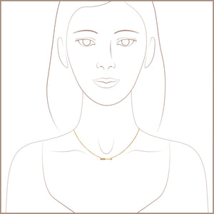 A-row of HEARTS Necklace
