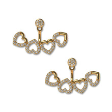 Load image into Gallery viewer, Hearts for LOVE Jacket Earrings