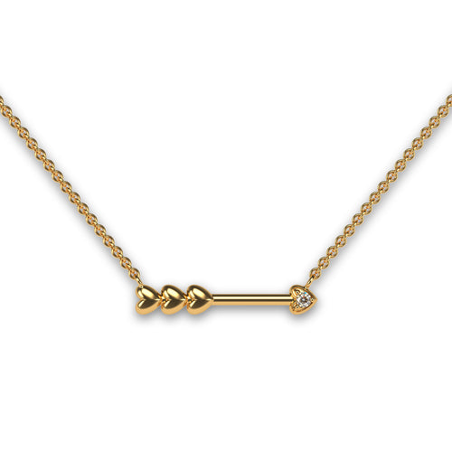 A-row of HEARTS Necklace