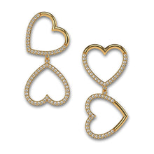 Load image into Gallery viewer, Hearts for LOVE Large Asymmetric Earrings