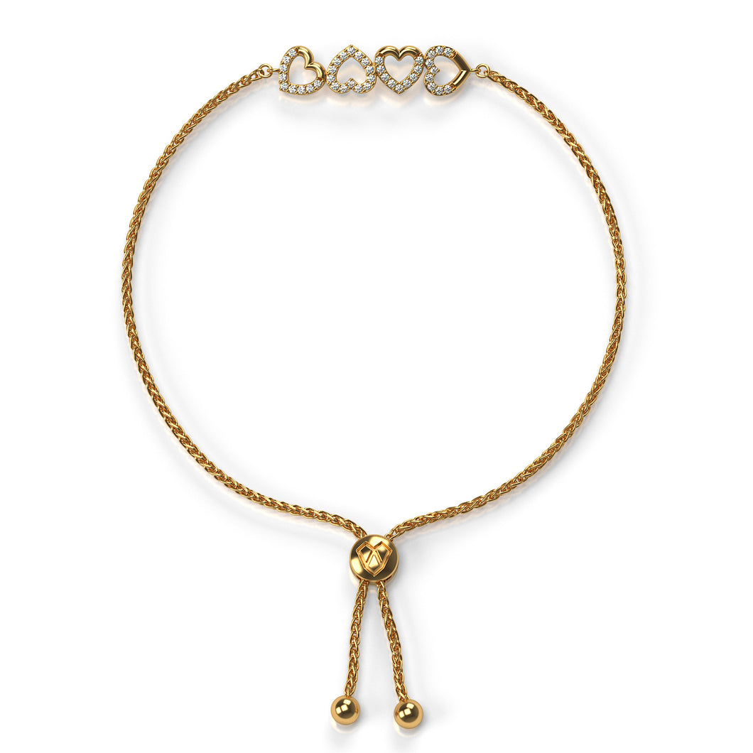 Hearts for LOVE Bolo Bracelet