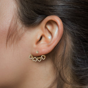 Hearts for LOVE Jacket Earrings
