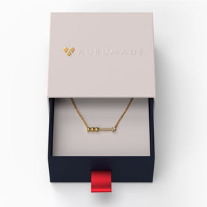 A-row of HEARTS Necklace
